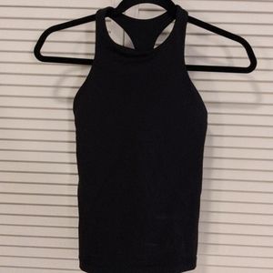 Lululemon black racerback tank top (built in bra)